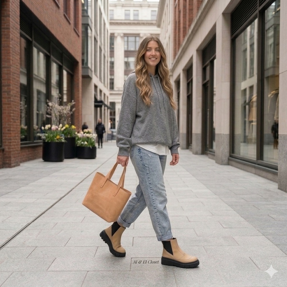 Sorel Caribou X Chelsea WP Tan Waterproof Chunky Lug Boots Women’s 9.5 NIB - Picture 3 of 15